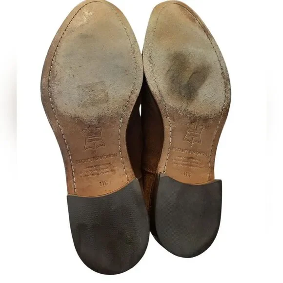 Beckett Simonon Dean Chestnut Suede Mens Oxfords Size 11.5